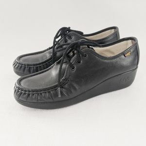 SAS bounce mock toe wedge loafers